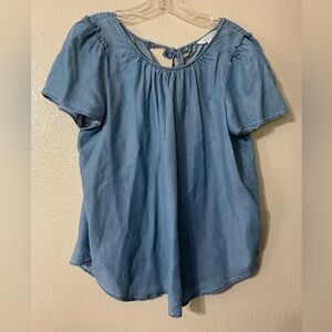 Lauren Conrad Denim Colored Blouse